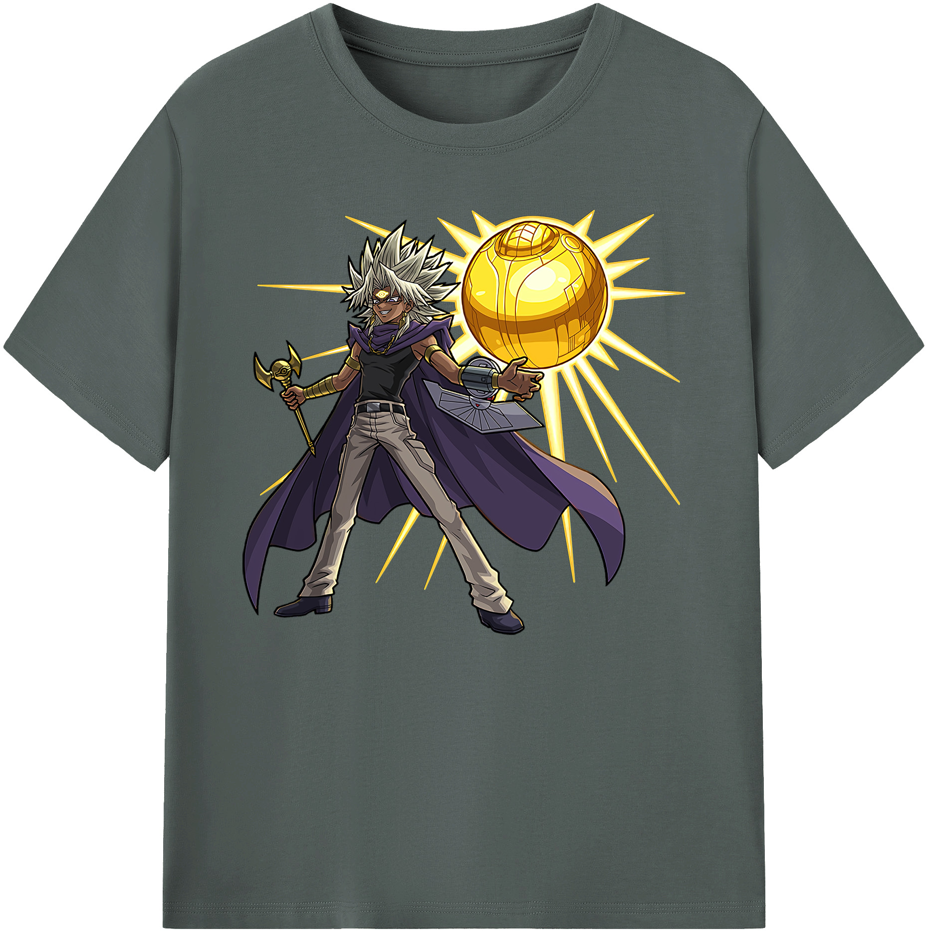 （画像用） 遊☆戯☆王 Yu-Gi-Oh! 綿100％ メンズ半袖Tシャツ｜肌触りやわらか＆通気性